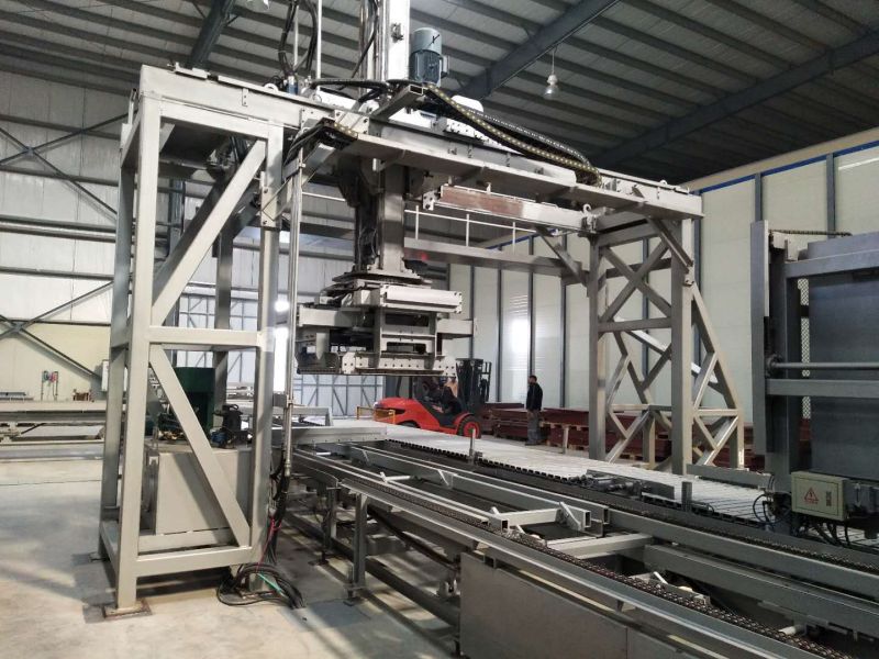the palletizing system of the Pakistan's Super-large Fully Automatic Block Making Production Line Sistem palletizing Pakistan yang sangat besar sepenuhnya blok automatik membuat barisan pengeluaran