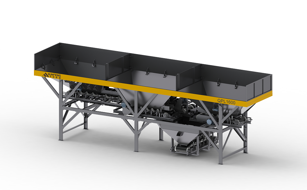 QPLD Heavy-Duty Aggregate Batching System Mesin Pengumpul Konkrit Automatik Siri QPLD (Terdapat dalam model 3-tong dan 4-tong)