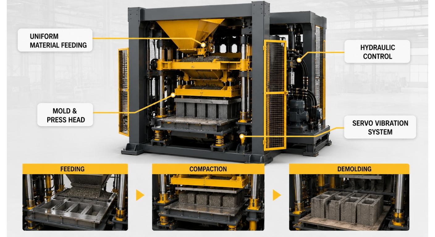 Mesin Pembuat Blok Konkrit Automatik