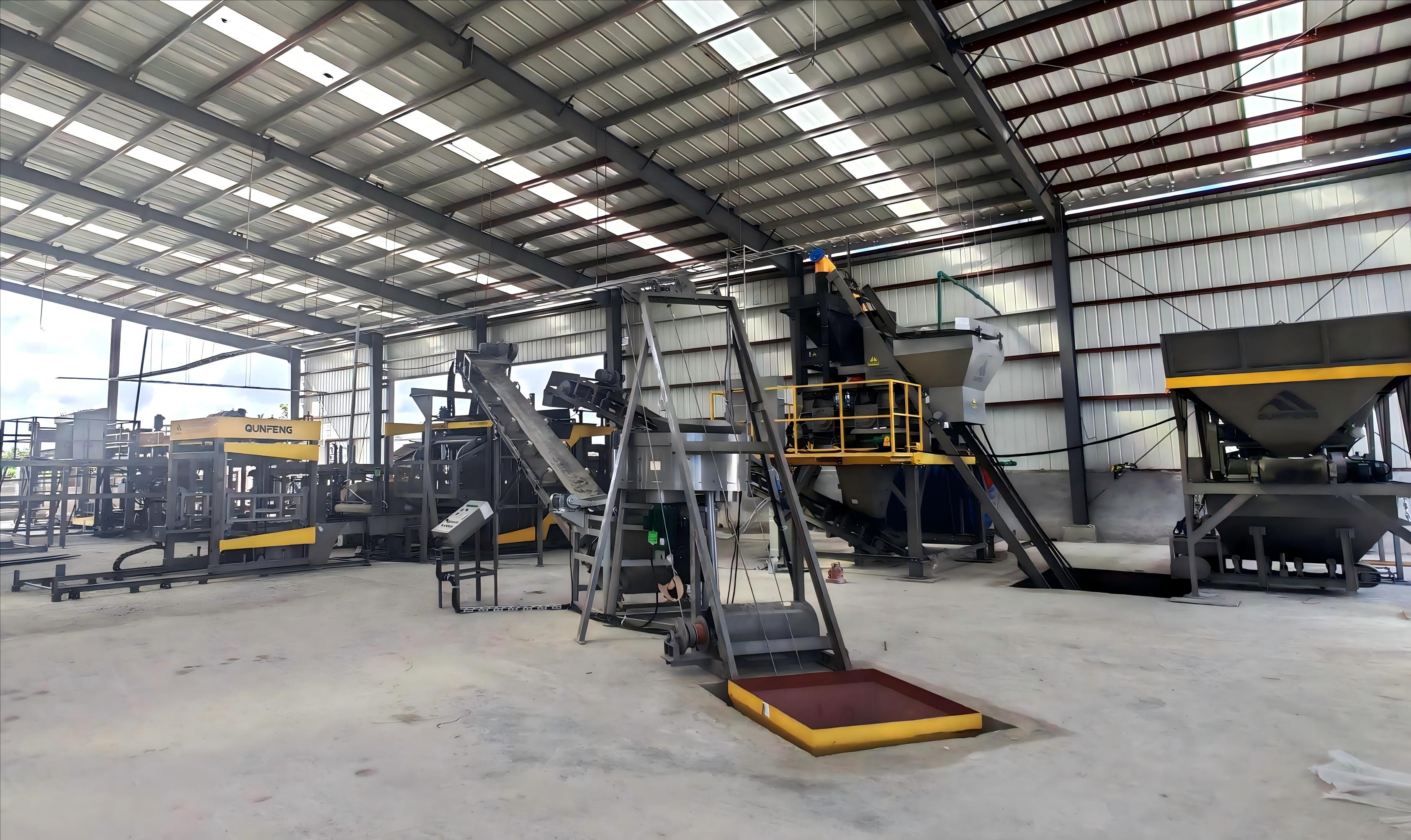 The QS series concrete product production line, customized for the South American environment, delivers high efficiency through high productivity and low failure rates. Barisan pengeluaran produk konkrit siri QS, disesuaikan untuk persekitaran Amerika Selatan, memberikan kecekapan tinggi melalui produktiviti tinggi dan kadar kegagalan yang rendah.