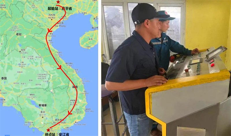 Perjalanan Perkhidmatan Selepas Jentera Qunfeng di Vietnam (Sumber: Qunfeng)