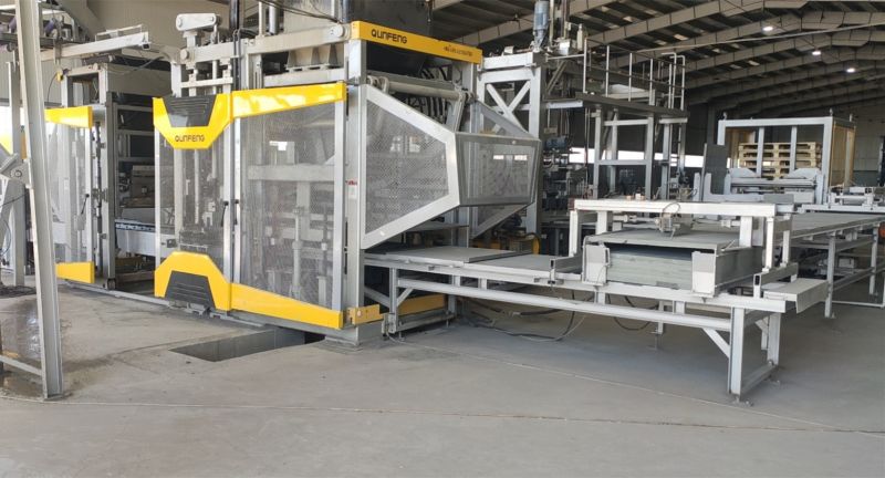 Mesin Blok Pintar QS1300-H dari Romania High-Elevation, Line Production Block Riverbank Ultra-Thin