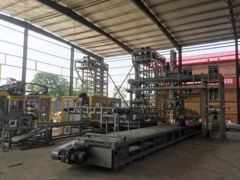 Sistem palletizing barisan pengeluaran blok turapan di Hunan