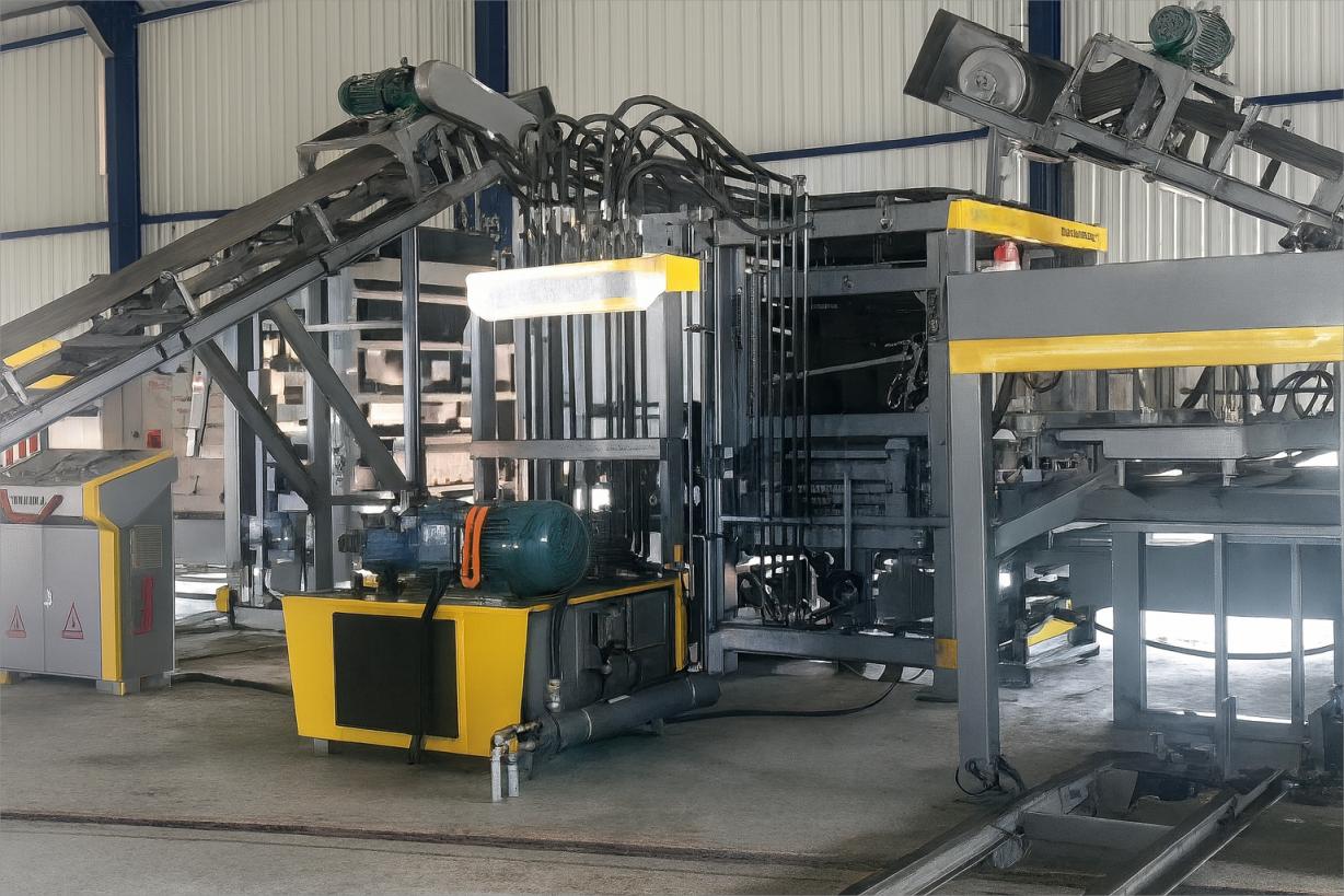 Mesin blok konkrit automatik