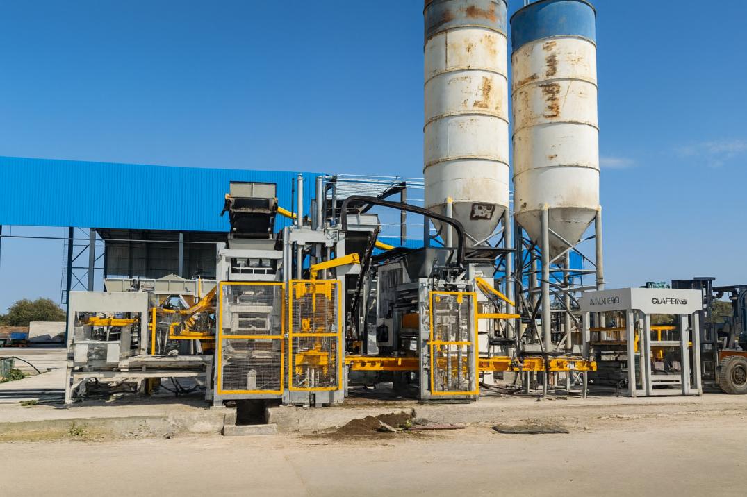 Hentikan bil tenaga tinggi dengan mesin pembuatan blok eko