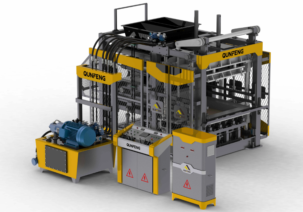 Pengeluaran blok simen konkrit menjadi lebih bijak dengan mesin bata konkrit maju