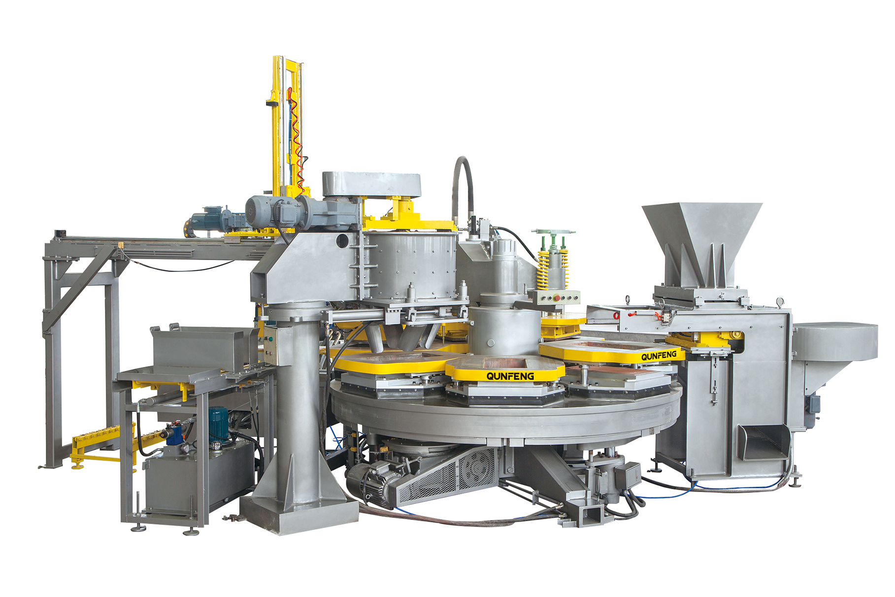 Mesin Jubin Terrazzo Jenis Berputar QPR600-6 (Hermetic Wet Press)