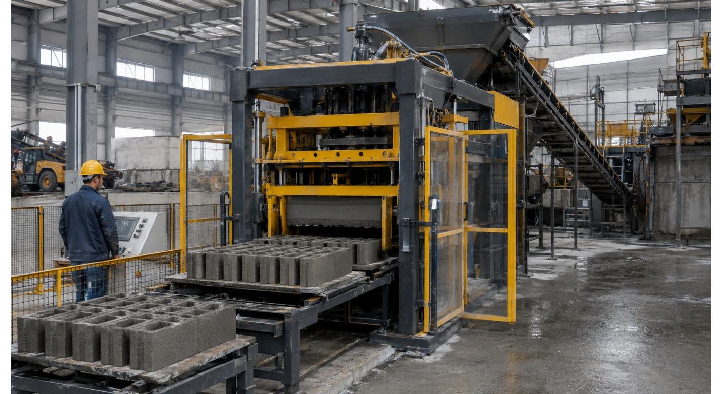 Mesin Pembuat Blok Konkrit Automatik